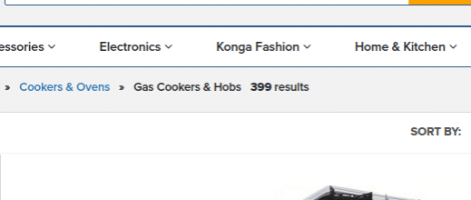 Gas Cookers on Konga