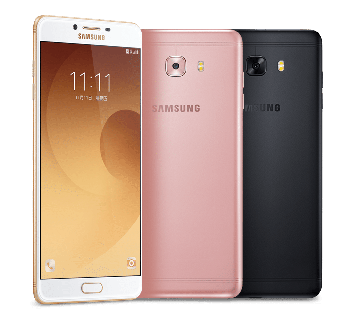 Samsung Galaxy C9 Pro front and back