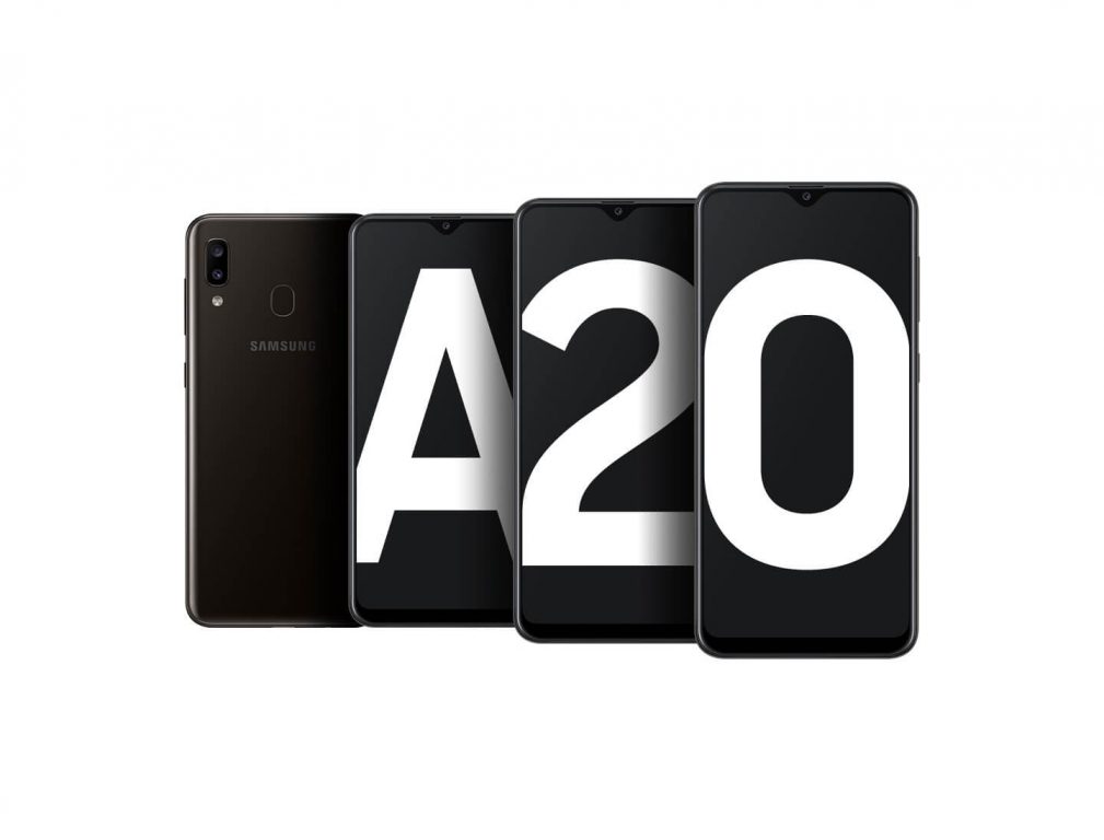 Black Samsung Galaxy A20